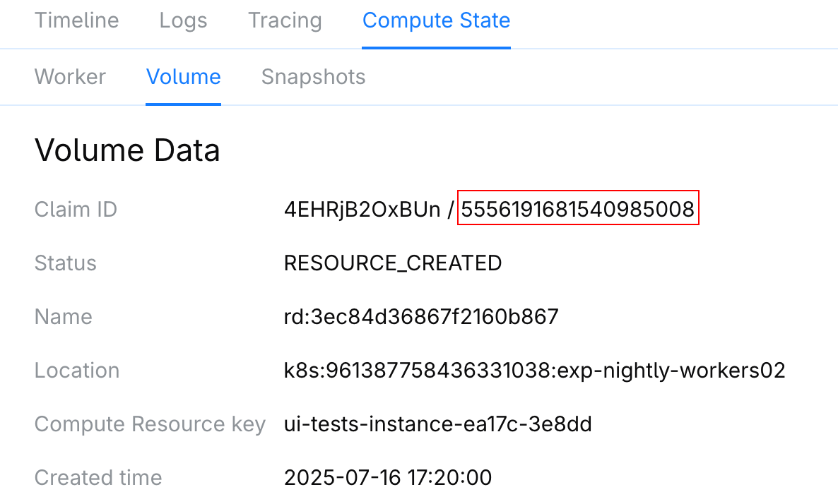 Restore a dev environment