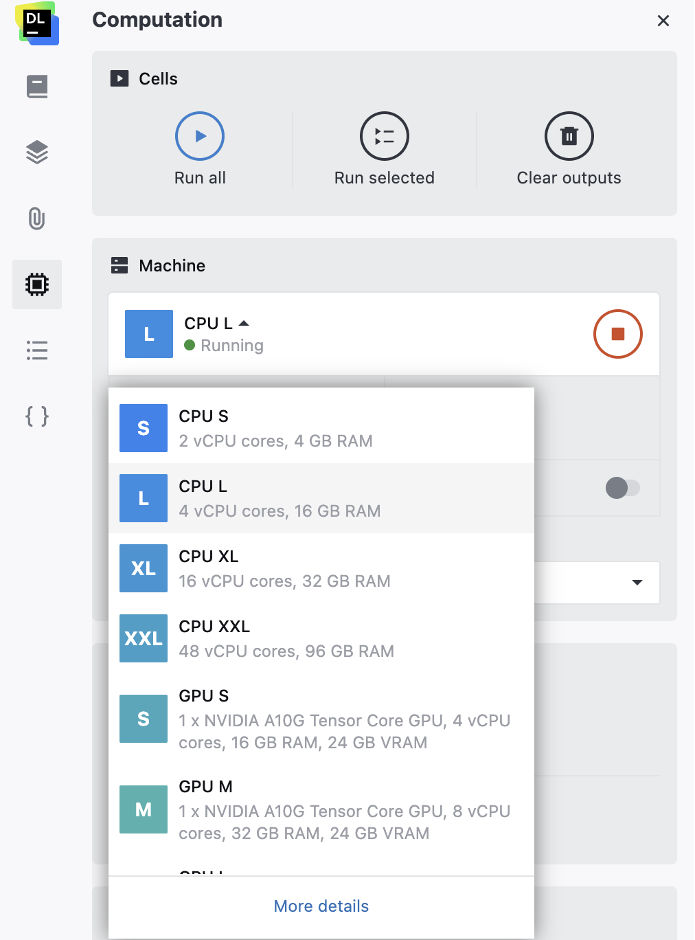 Machine list Machine list