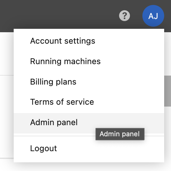 Opening Admin panel Opening Admin panel