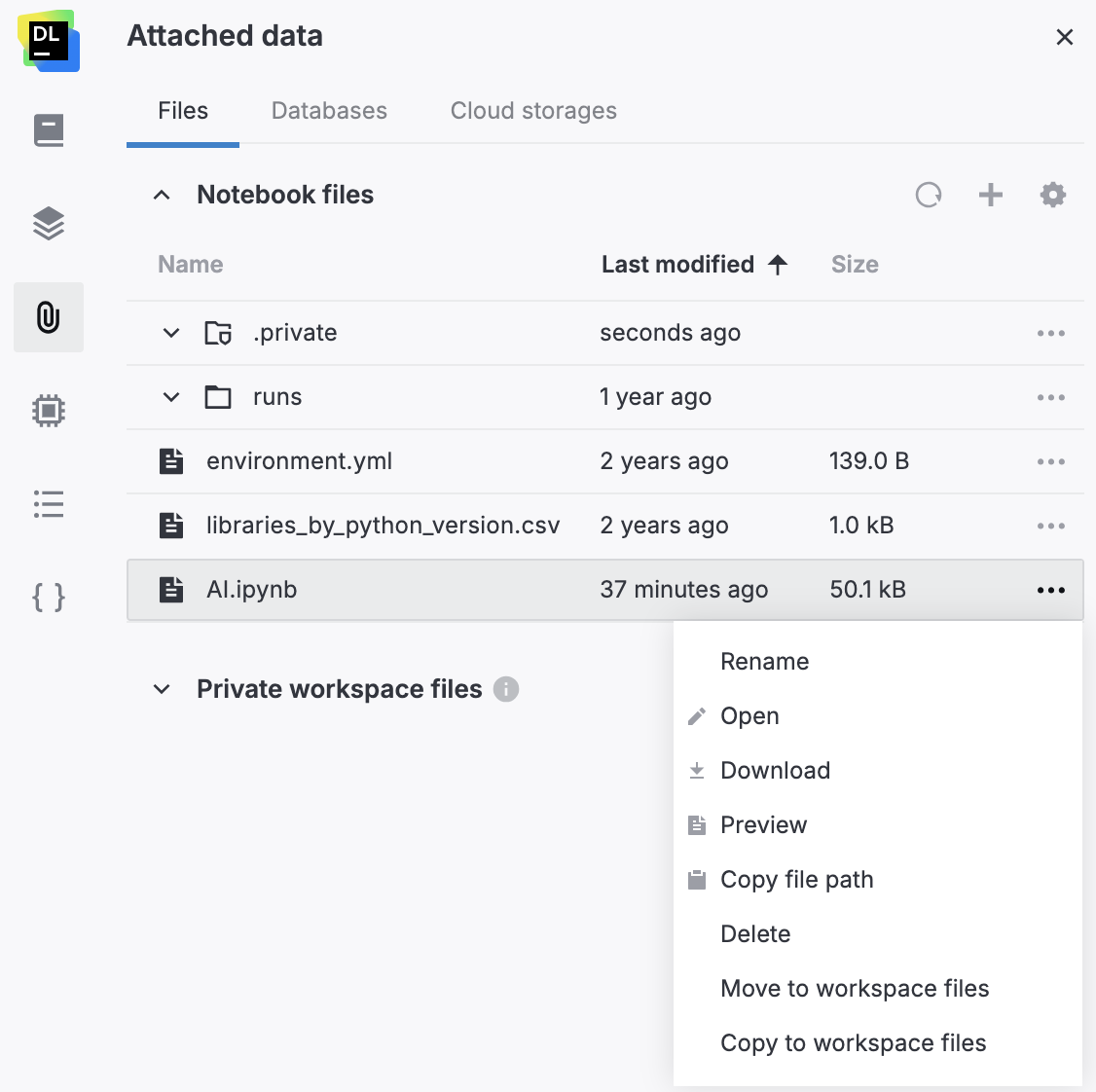 Selecting preview action from popup menu Selecting preview action from popup menu