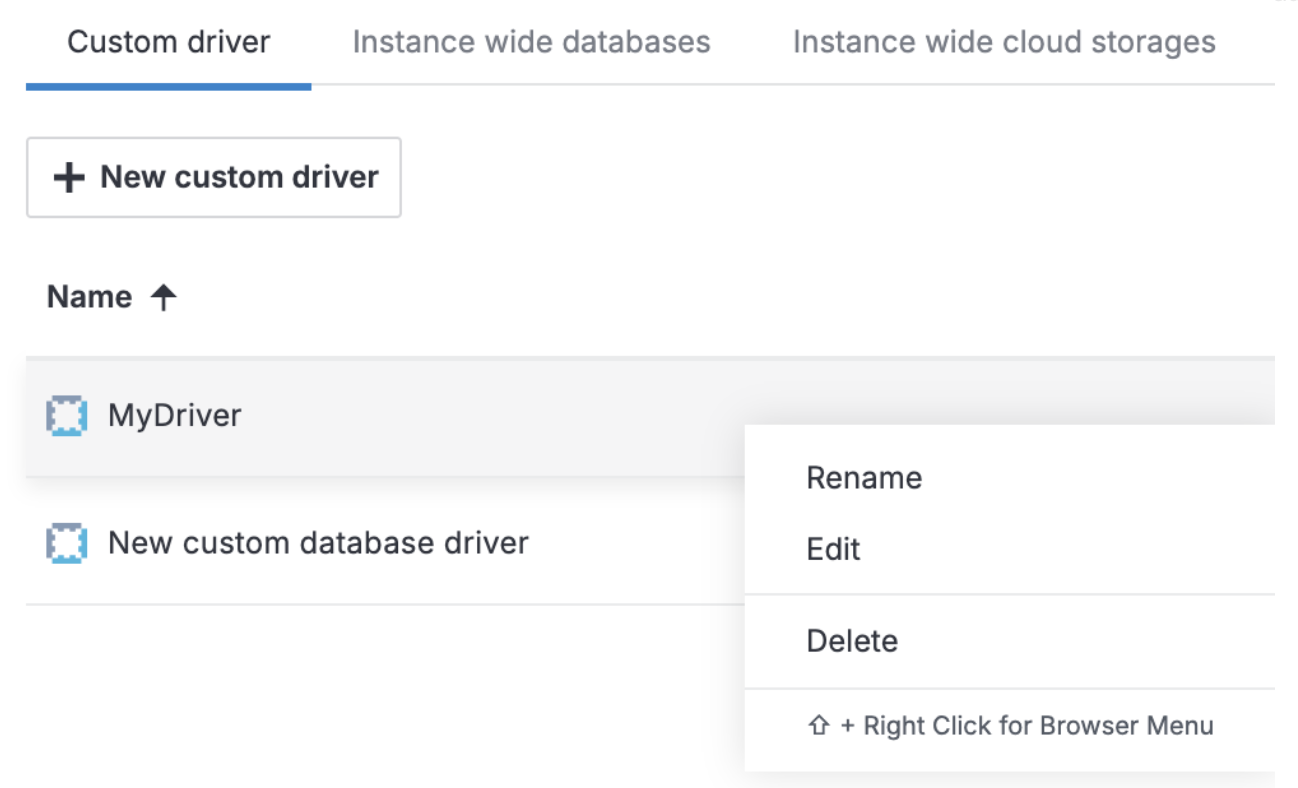 Editing custom drivers Editing custom drivers