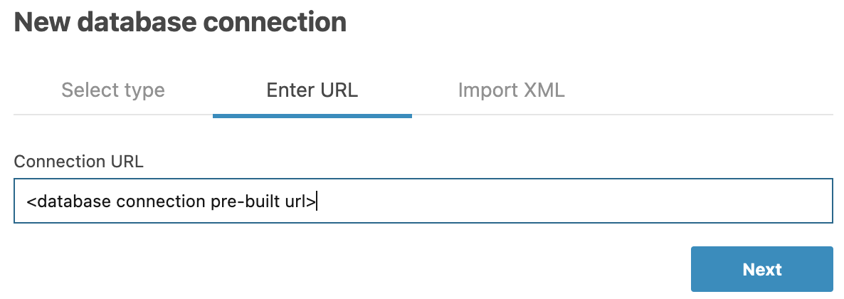 Enter URL tab Enter URL tab