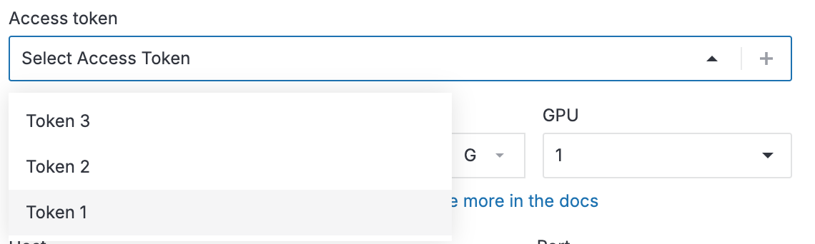 Selecting access token Selecting access token