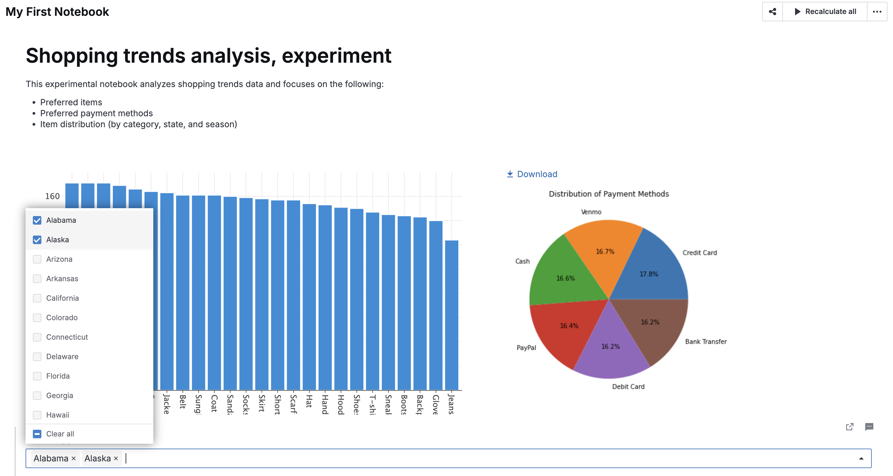 Interactive report with a dropdown Interactive report with a dropdown