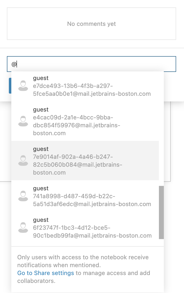 User list for mentions User list for mentions