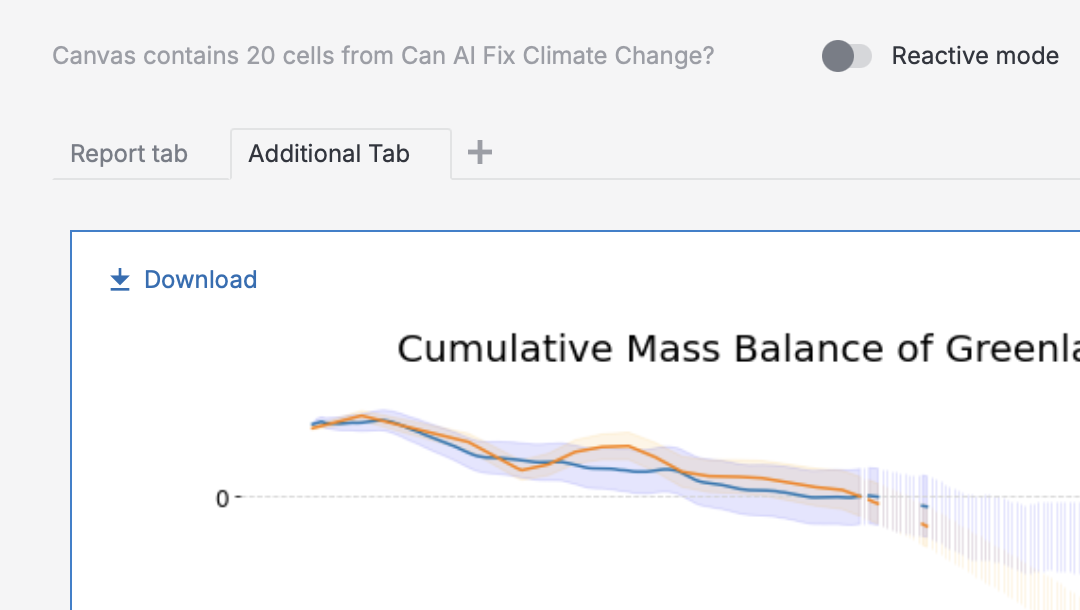Multiple report tabs Multiple report tabs