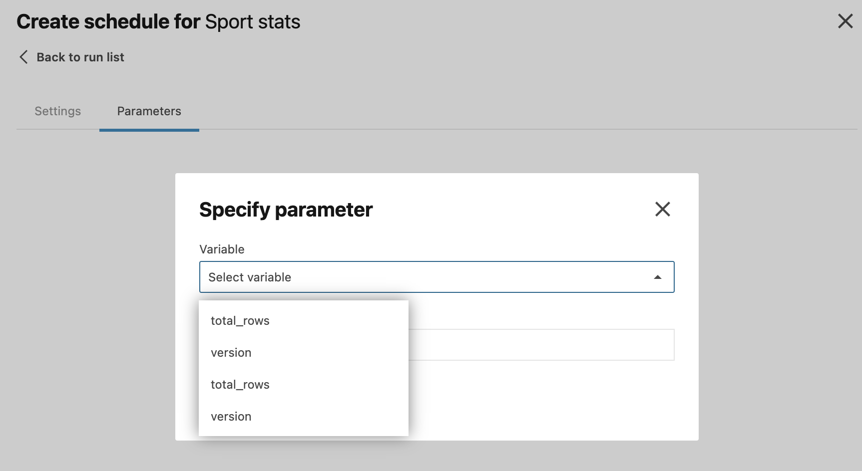 Parameterized runs Parameterized runs
