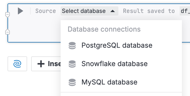 Selecting a database for querying Selecting a database for querying