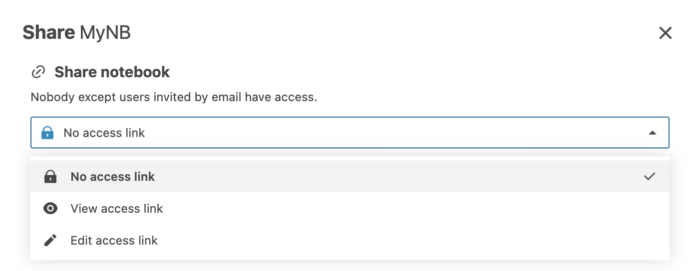 Access type selection Access type selection