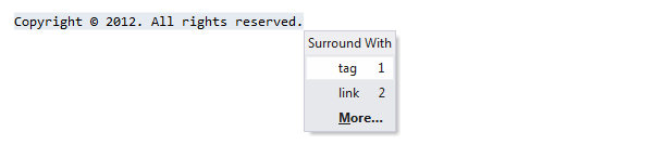 ReSharper: Surround templates in HTML ReSharper: Surround templates in HTML