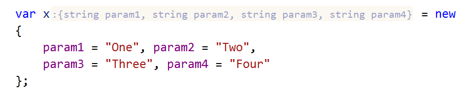 ReSharper: Inlay hints. long type name ReSharper: Inlay hints. long type name