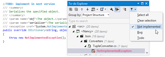 Viewing To-do items with ReSharper Viewing To-do items with ReSharper