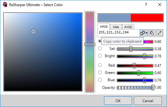 Changing color definition in C# with a visual editor Changing color definition in C# with a visual editor