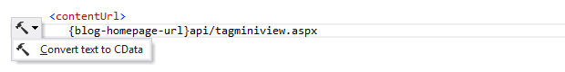 ReSharper: Convert text to CData context action in XML