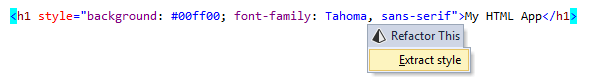 Extract Style refactoring in HTML