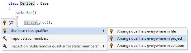 Suggestion to qualify with the base type name