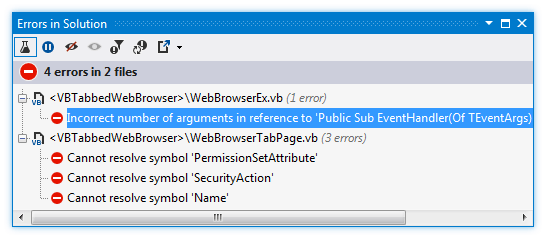 ReSharper: Visual Basic support. Errors in Solution ReSharper: Visual Basic support. Errors in Solution