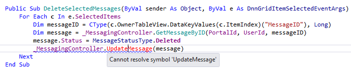 ReSharper: Error highlighting in Visual Basic ReSharper: Error highlighting in Visual Basic