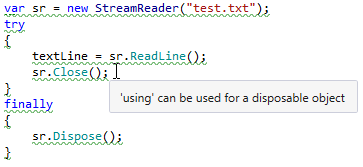 ReSharper 的自定义检查。 检查和快速修复的描述