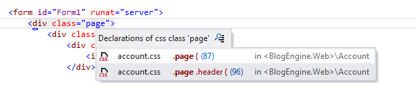 ReSharper：从标记类导航到其 CSS 定义