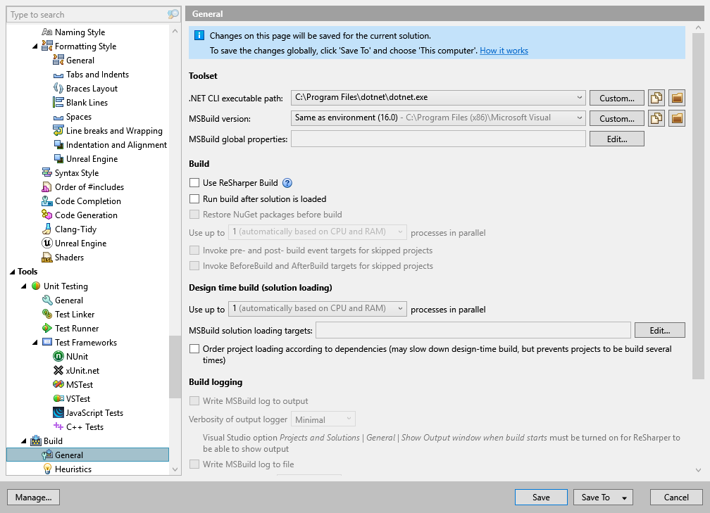 dotCover 选项:工具 | 构建 | 常规 dotCover 选项:工具 | 构建 | 常规