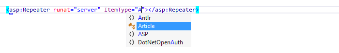 ReSharper：ASP.NET 中的强类型数据控件支持