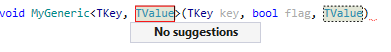 从方法参数的使用中创建类型参数