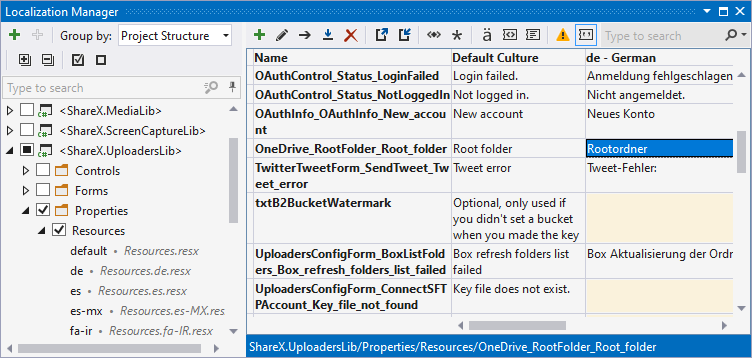 ReSharper:本地化管理器 ReSharper:本地化管理器
