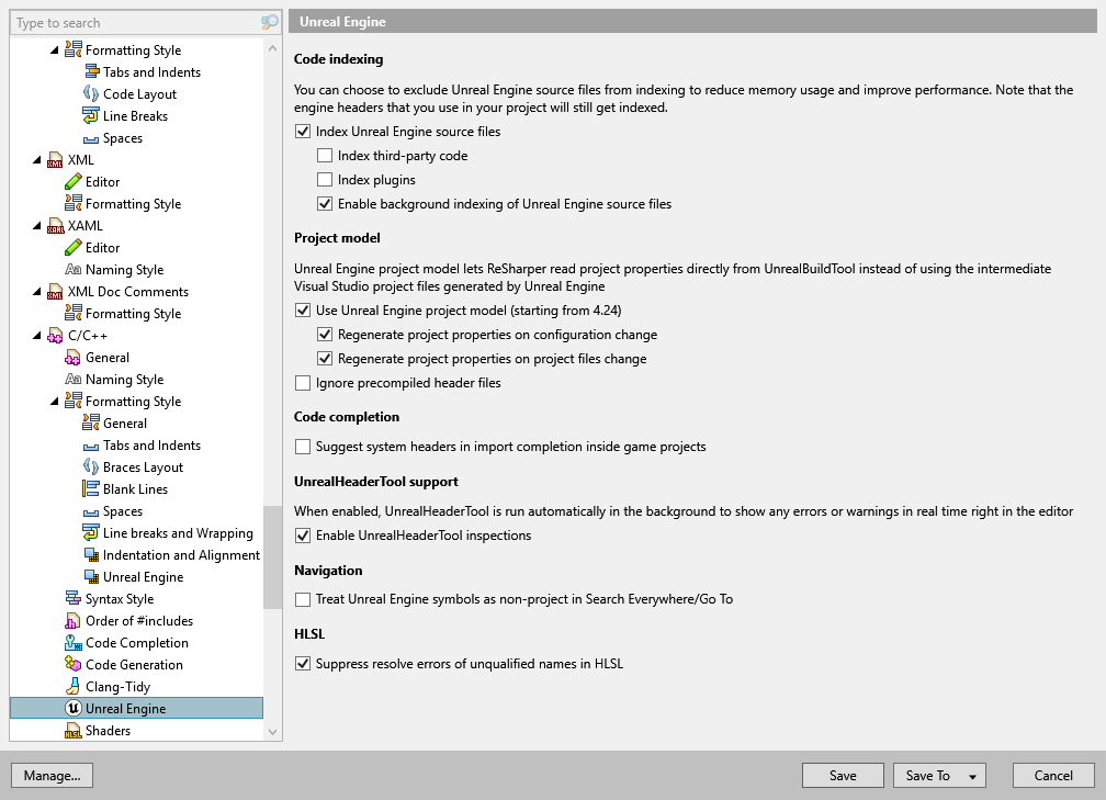 ReSharper options: Code Editing | C/C++ | Unreal Engine ReSharper options: Code Editing | C/C++ | Unreal Engine