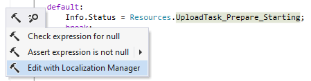 ReSharper: Edit with localization manager ReSharper: Edit with localization manager