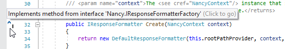 ReSharper: Navigate to base symbols from editor gutter ReSharper: Navigate to base symbols from editor gutter
