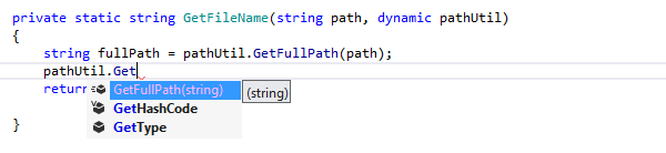 ReSharper：建议动态类型的成员