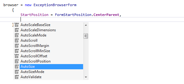 ReSharper：对象初始化器中的智能补全