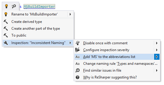 将缩写添加到忽略列表中