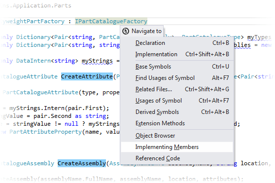 dotPeek: Navigating to implementing members dotPeek: Navigating to implementing members