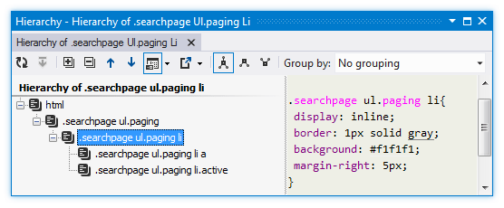 ReSharper:CSS 层次结构 ReSharper:CSS 层次结构