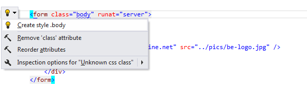ReSharper:CSS 中的创建样式快速修复 ReSharper:CSS 中的创建样式快速修复