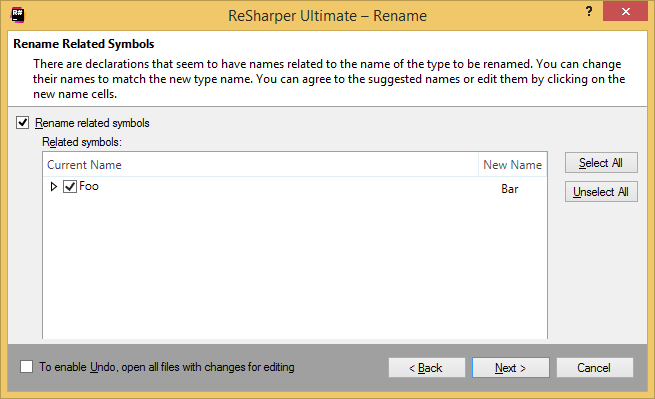 ReSharper:重命名重构 ReSharper:重命名重构