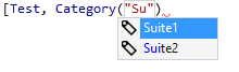 ReSharper：单元测试类别的代码补全