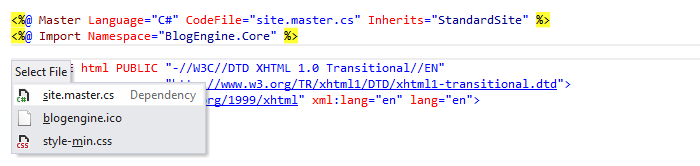 ReSharper：ASP.NET 中的“转到相关文件”