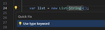 Built-in type usage style quick-fix