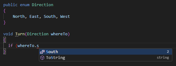 Completing enum members to produce equality/flag checks