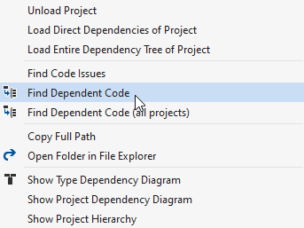 ReSharper 帮助查找依赖于项目或引用程序集的代码 ReSharper 帮助查找依赖于项目或引用程序集的代码