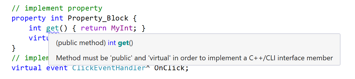 方法必须是 public 且 virtual