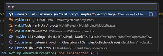 ReSharper for Visual Studio Code: Find symbols in your solution