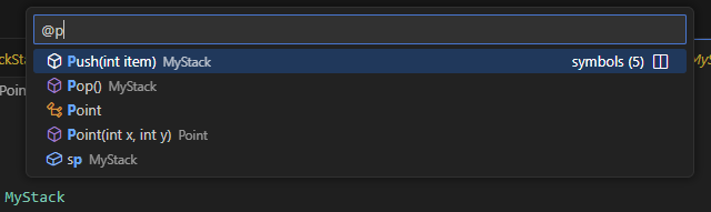 ReSharper for Visual Studio Code: Go to symbols in file in C#