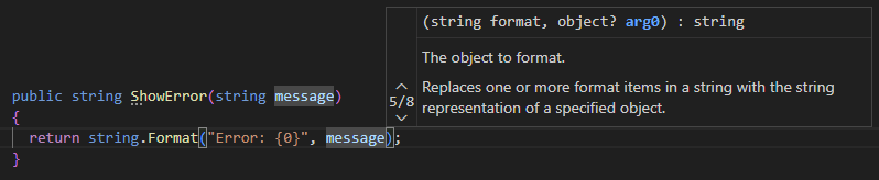 ReSharper for Visual Studio Code: Parameter information in C#