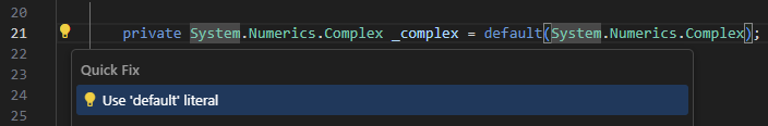 ReSharper syntax style inspection: Use 'default' literal
