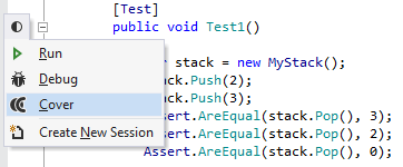 dotCover:在编辑器中识别单元测试 dotCover:在编辑器中识别单元测试