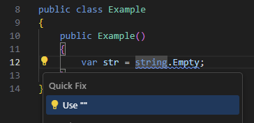 ReSharper: Fix empty string style